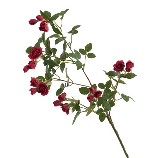 Künstliche Blume, langer Zweig, künstliche Rose, realistische helle Farben, nicht verblassende Kunstseidenblume für Heimdekoration
