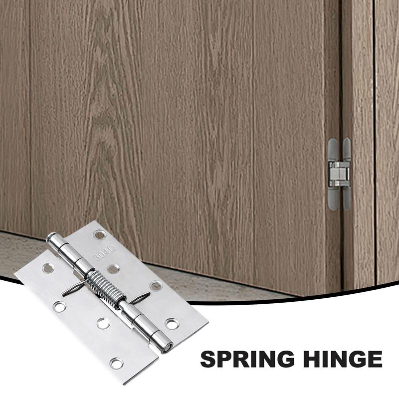 Spring Hinges Stainless Steel Self Closing Spring Door Internal Hinge Automatic Rebound Hinge with Spring Furniture Hardware