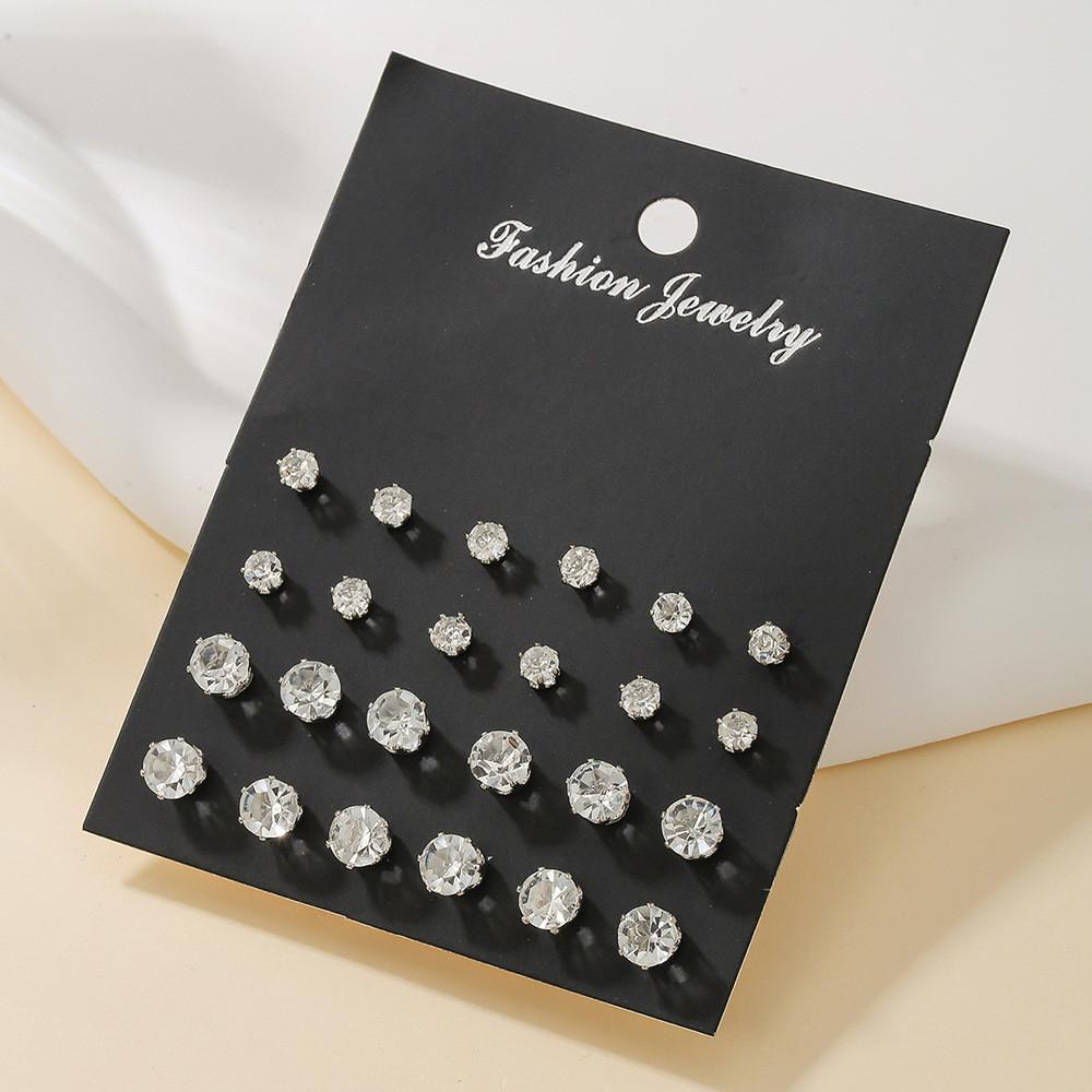 Waterkristal Geometrische Oorbellen Voor Vrouwen Met Microzetting Ontwerp