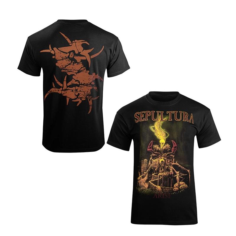 Rare SEPULTURA Band's Dark and Chaotic Speed Metal Rock Short-sleeved American Loose-fit Shirt By An International Fashion Brand