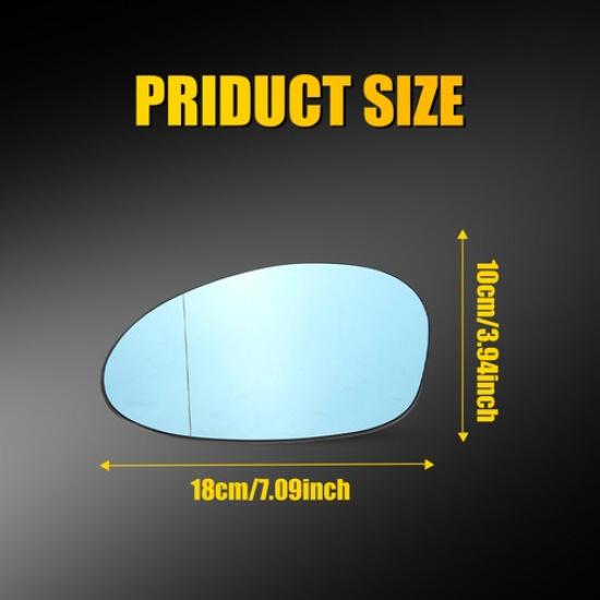For BMW E88 E82 E90 E91 E92 E46 Z4 OEM Side Door Wing Blue Mirror Glass Heated