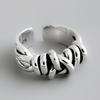 Foxanry Copper Color Vintage Woven Winding Rings For Women Line Knotted Opening Thai Copper Finger Ring Jewelry Creative