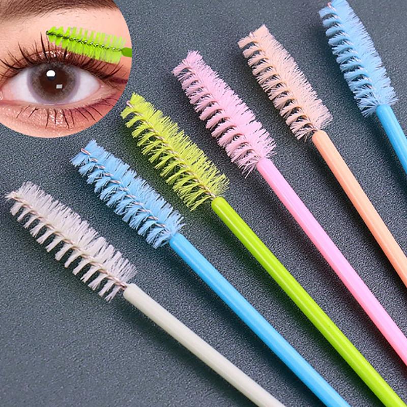 50pc Brushes Eyelash Makeup Brushes Disposable Mascara Wands Applicator Spoolers Eye Lashes Cosmetic Brush Lash Extension Tool
