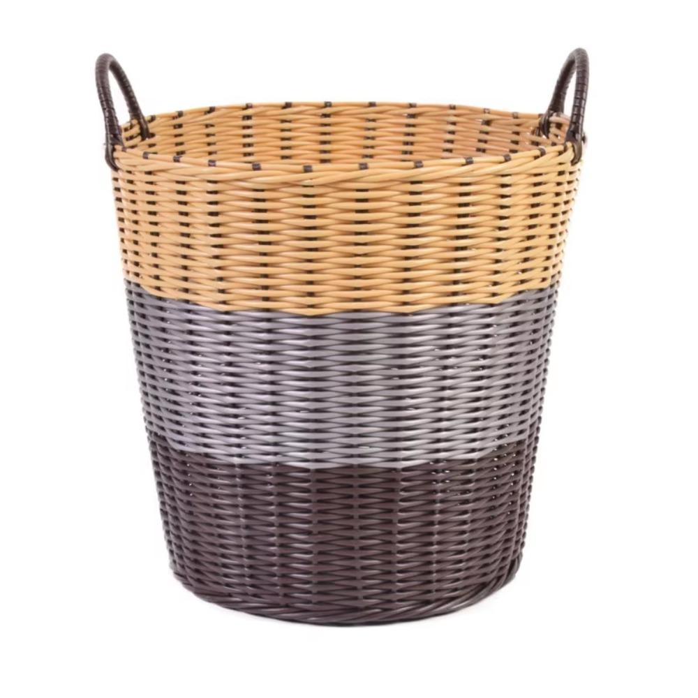 Woven Laundry Basket Foldable Wicker Baskets Durable Toys Storage Basket