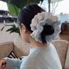 Sweet Lace Headband For Girls Light Blue Gentle Pleated Lace Hair Hoop Ponytail Maruko Hair Ring Large Intestine Hair Ring