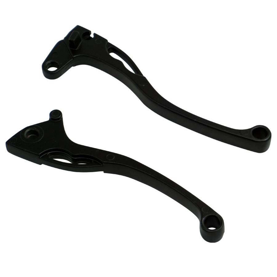 2pcs 8MM Motorcycle Handle Left+Right Brake Lever w/Clutch Black Aluminum Alloy