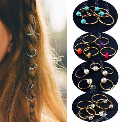 5buc/pungă DIY Braid Mărgele De Păr Dreadlocks Mărgele Inele Pentru Extensii Păr