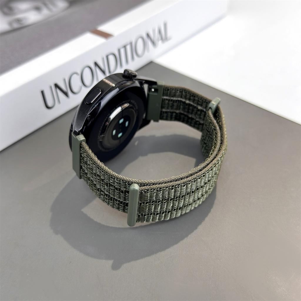 Bracelet en Nylon 18mm 20mm 22mm pour Samsung Galaxy Watch 7 6 5 4 Classic 5Pro Active Bracelet en Silicone pour Huawei Watch 5 GT5 Pro 46mm