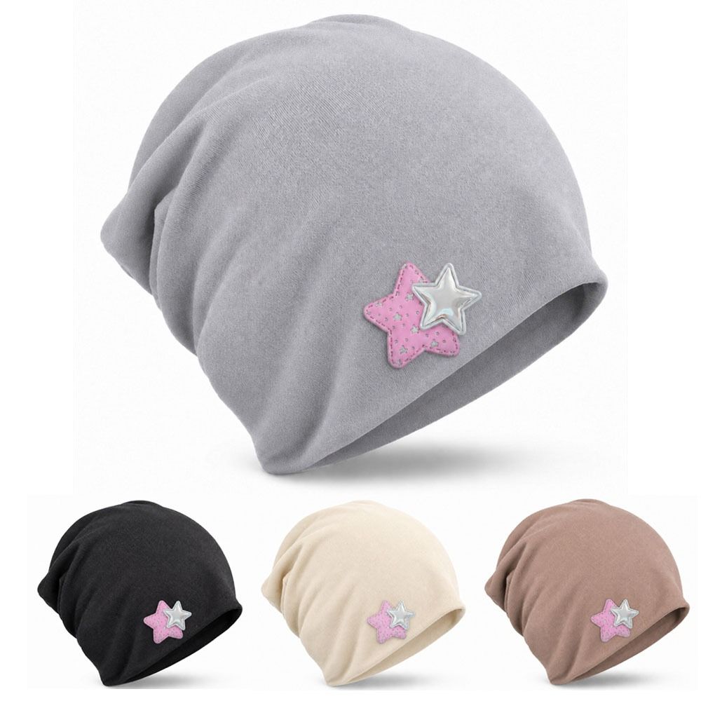 Star Pattern Women's Beanie Hat Ear Protection Brimless Knit Hat Winter Warm Hat Autumn and Winter