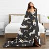 Jack Russell Terrier Dog Flannel Blanket Cute Animal Warm Soft Throw Blanket for Couch Bed Travel Print Bedspread Sofa Bed Cover