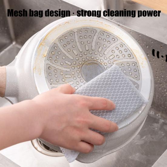 5/10Pcs Cleaning Sponge Unique Mesh Surface Strong Decontamination Lightweight Dishwashing Sponge Kitchen Tool