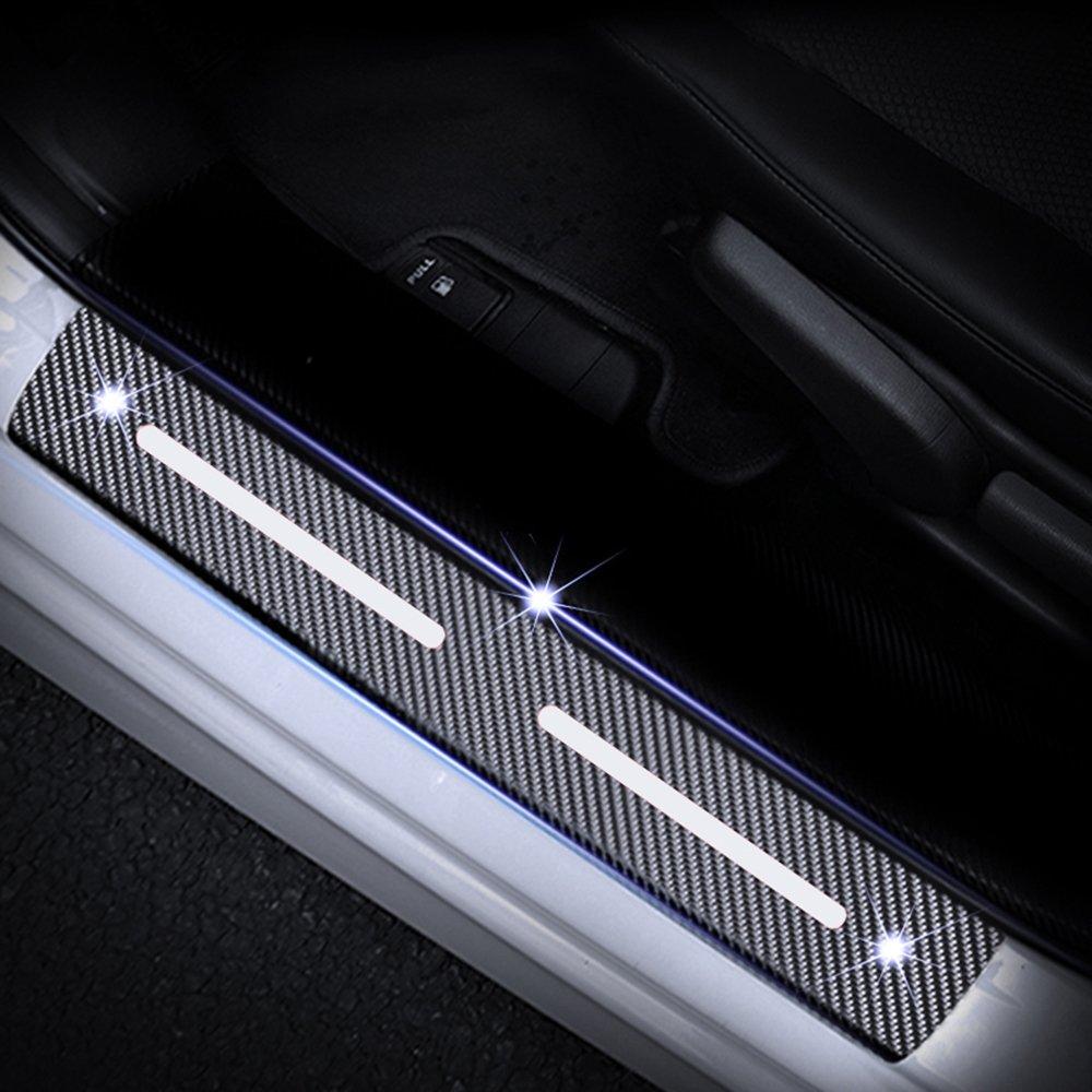 Door Scuff Plate Side Step Guard Car Carbon Fiber Door
