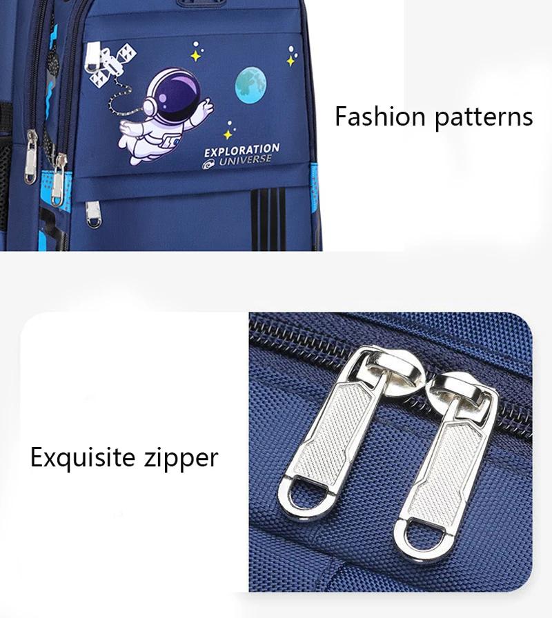 Kid Backpack 2-16Year Children School Bags For Boys Astronaut School Backpack Waterproof Primary Boy Book Bag Mochila Infantil