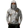 Men's Casual Leaf Camouflage Print Hoodie Long Sleeve Sun Protection Jacket Lightweight Breathable Outdoor Pullover with Zipper Pocket