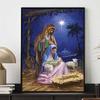 Pictură cu diamante cu ilustrația Nașterii Domnului 5D DIY Broderie cu strasuri și diamante Cusătură în cruce Decorațiuni pentru casă și nuntă