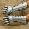 Mittelalterliche Ritter Stahlhandschuhe Handpanzerhandschuhe für LARP, Cosplay, Renaissance-Fest & Reenactment