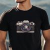 26 Vintage Camera T-Shirt, Retro Photography Design, Galaxy In the Lens, Gift F Unisex T-Shirt