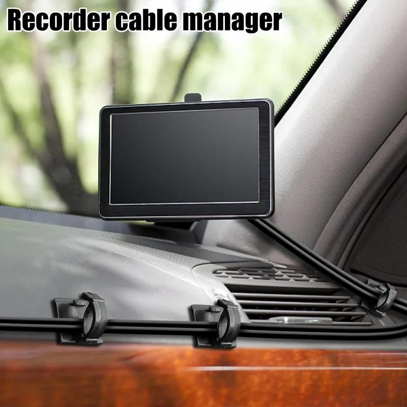Car Cable Organizer Clips Cord Holder Desktop Workstation Wire Manager USB Charging Data Line Bobbin Winder Cable Management