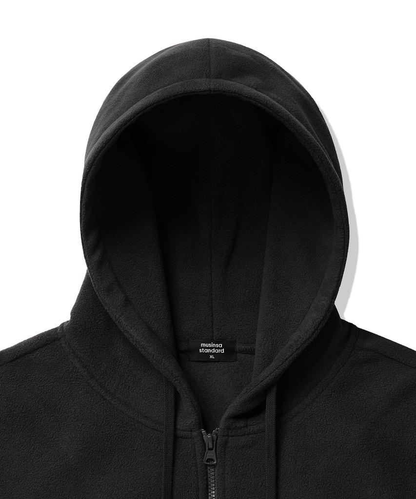 Musinsa Standard Oversized Polar Fleece Hooded Zip-Up [Black]