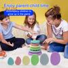6/12Pcs Silicone Sensory Stone Toy Anxiety Stress Relief Portable Travel Calming Fidget Stone Textured Worry Stone Toy Kids Teens Adults Gift