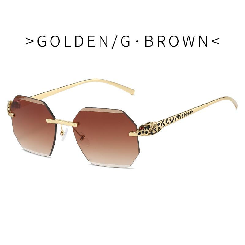 Retro Sunglasses Men Brand Designer Fashion Rimless Sun Glasses Shades Cutting Lens Ladies Frameless Eyeglasses