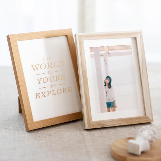 Yousheng 6/7/8/10-Inch/A4 Vintage Wooden Photo Frame Clear Glass Picture Display Frame Rustic Home Office Bedroom Desktop Photo Holder Decoration