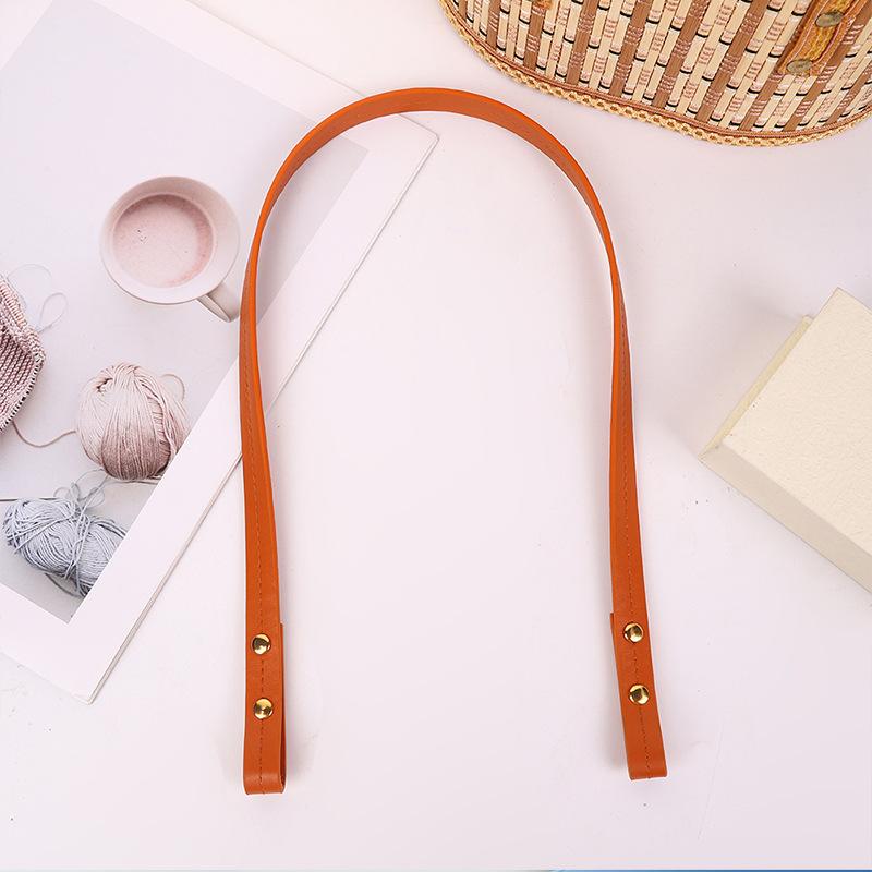 2pcs Solid Color Detachable PU Leather Bag Belt DIY Replacement Handle Shoulder Bags Accessories Handbag Band Strap Band Handle