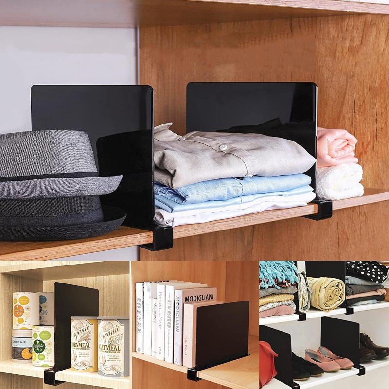Acrylic Clear Shelf Dividers Closets Shelf Closet Separator Organizer For Bedroom Kitchen Office