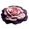 Yousheng Peony Floor Mat 3D Visual Effect Floral Rug Absorbent Bathroom Mat with Non-Slip Backing for Living Room Kitchen Entrance