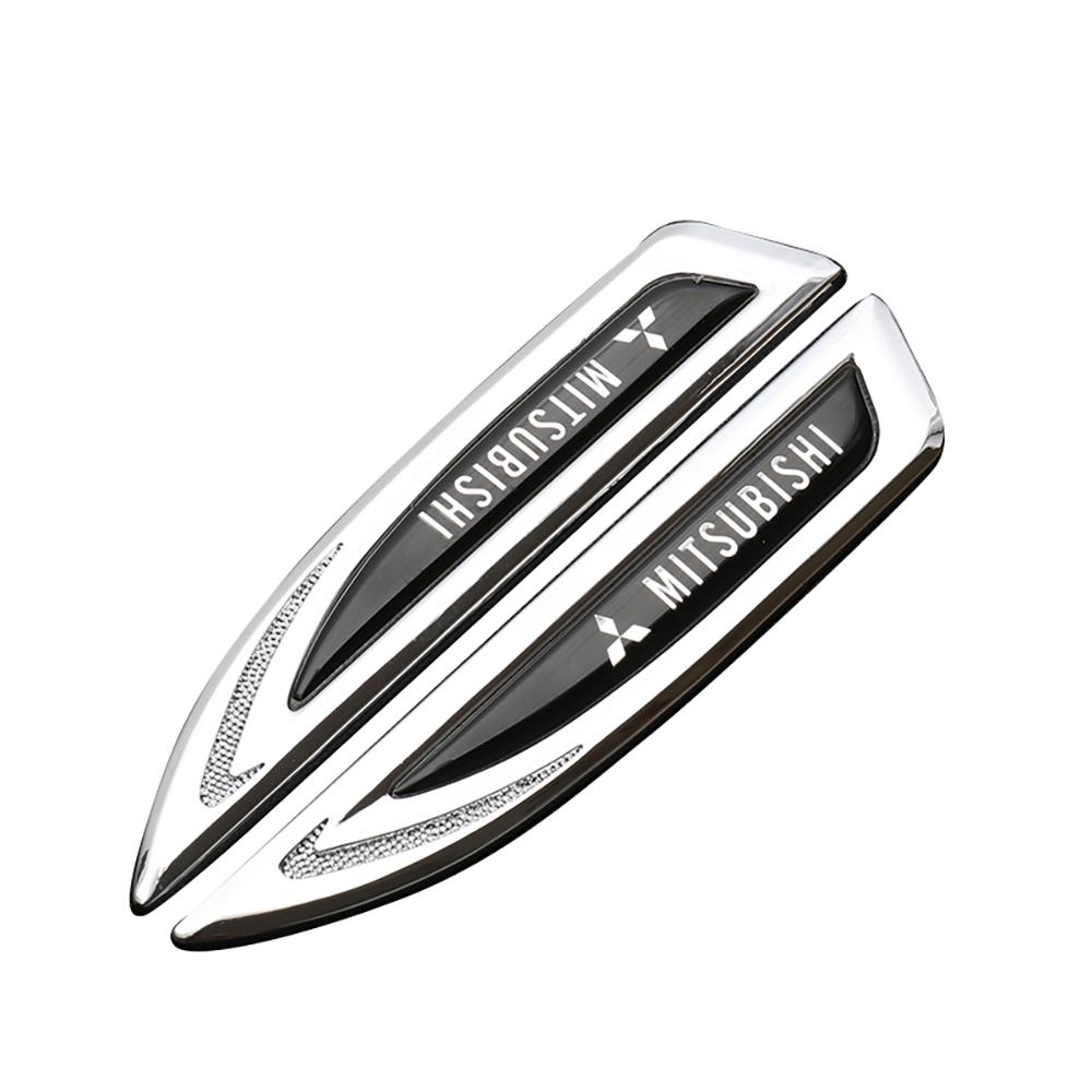 3D Car Metal Emblem Body Fender Decorative Stickers For Mitsubishi Asx Lancer 10 Outlander 3 L200 Xpander Pajero 4 Montero V73 WZ8