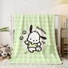 Kawaii Grüner Pochacco Flauschige Decken für Bett Decke 150cm X 200cm Heimdekoration Luxus Bettwäsche Flauschiger Karomuster Sofa Überwurf Knie Nickerchen