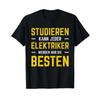 Anyone Can Study TradesUnisex Electrician T Shirt Vintage Washed Homme Stretched Soft Slightly Top For Everyday Wear Stylish