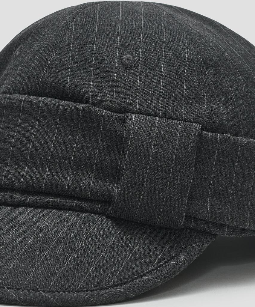 Taibseobiseu Striped Belted Cap [Charcoal]