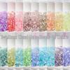 Creamy Cloud Spiral Twist Glass Beads for DIY Bracelets & Necklaces