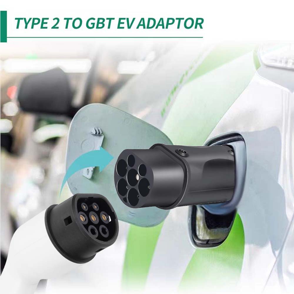 EV Adapter Type 1 To Type 2 EV Charger AC DC Convertor Type 2 To Type 1 Adapter For Type 2 To GBT EV Charging Accessories