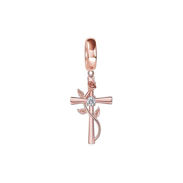 POMOiii New 925 Sterling Silver Rose Girl Boy Pink Sparkle Spacer Clip Charm Bead Fit Original Fashion Bracelet Diy Jewelry For Women