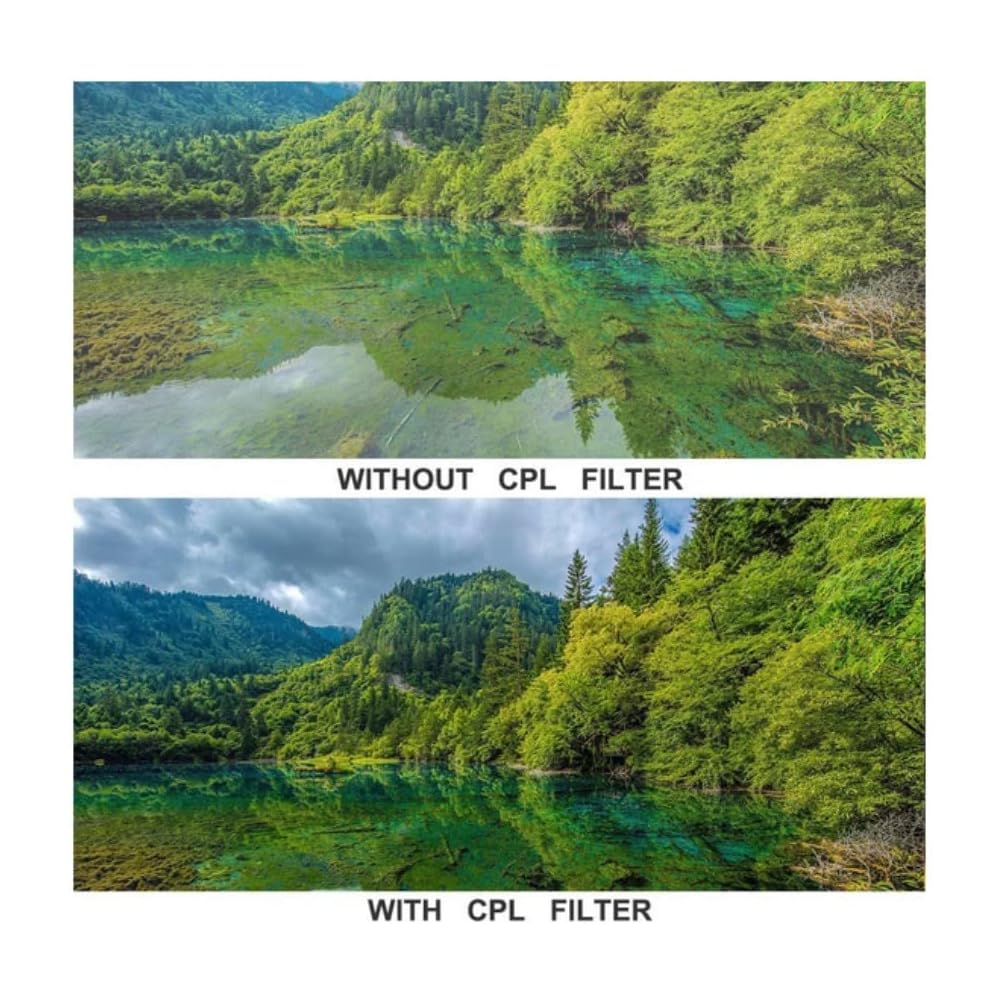 Camera lens CPL filter, 77mm ultra-slim HD circular polarizing filter for Nikon AF Zoom-NIKKOR 80-200mm f/2.8D ED lens and Nikon AF-S NIKKOR 16-35mm f