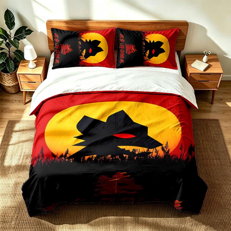 AS Rom (1) 3-teiliges Set geeignet für Schlafzimmer, weich und bequem, ein ideales Geschenk für Familie und Freunde. Enthält einen Bettbezug und zwei Kissenbezüge.