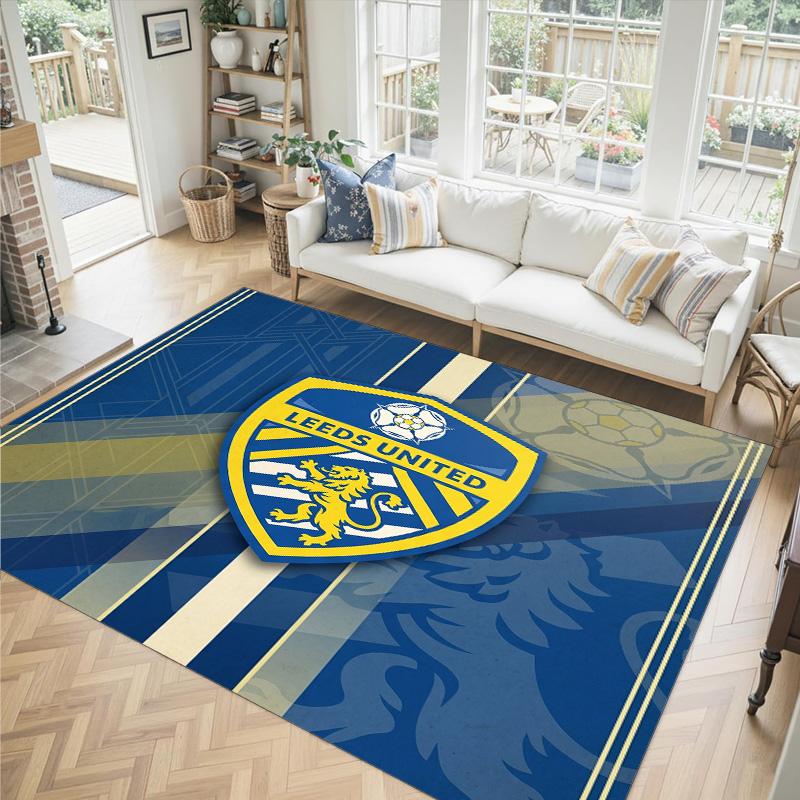 Dizajn Leeds United Křišťálový zamatový koberec Útulný Nie?Protišmyková potlačená predložka do spálne, obývacej izby, predsiene