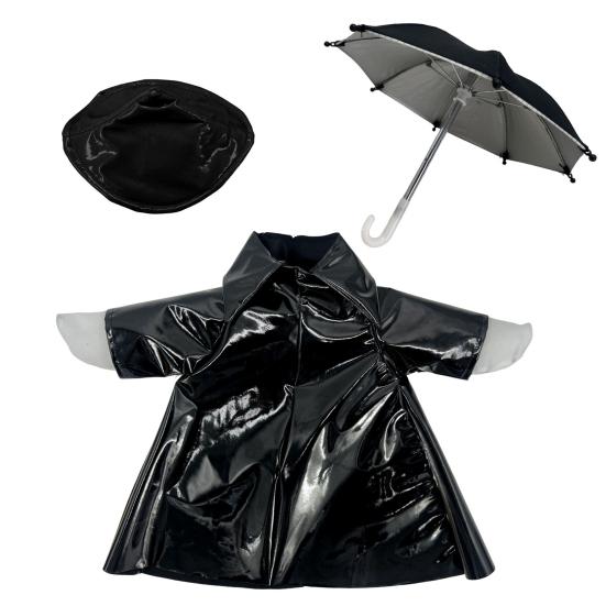 Yousheng 1 Set Porch Goose Outfit Lawn Goose Raincoat Hat And Umbrella Waterproof Goose Costume Rain Jacket for 23 Inch Goose Statue Summer Outdoor