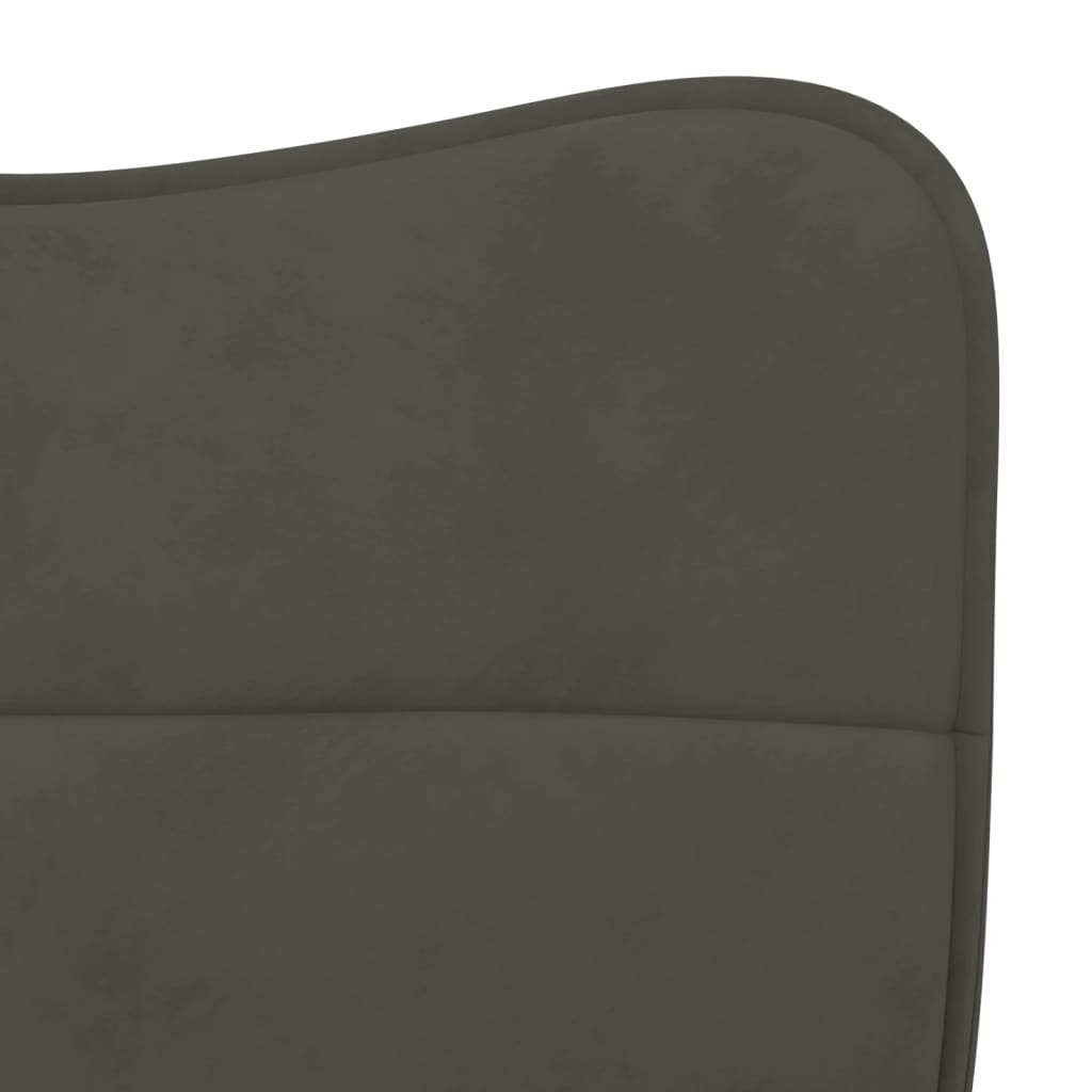 Dining Chairs 2 Pcs Dark Grey Velvet