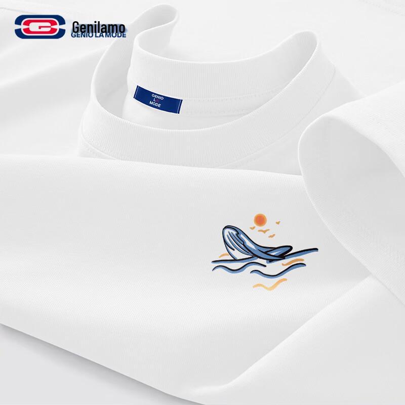 GENIOLAMODE Ανδρικό Βαμβακερό Γραφιστικό T-Shirt Χαλαρής Εφαρμογής