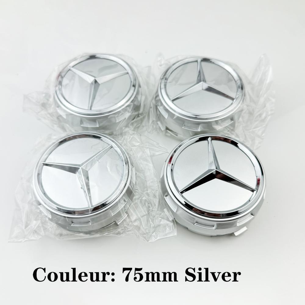 2026 Hot Car Silver Red 4pcs 75mm Wheel Center Hub Caps 4Pcs For Mercedes Benz AMG A0004000900 W212 W205 W204 W211 W213 Accessories DR1