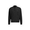 Solid Color Logo Long Sleeve Jacket Men Outerwear Black IP4958