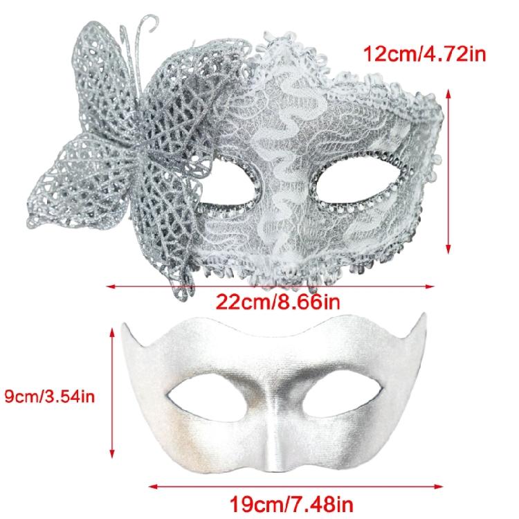 Couple Masquerade Mask for Men Women Halloween Wedding Half Face Masquerade Costume Mask Masquerade Costume Accessory