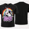 Death Metal T-Shirt. Totes Einhorn und Regenbogen. Brutaler Death Metal. Deathcore.