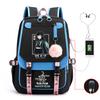 Japan Cartoon Comics Demon Slayer Trendy USB Backpack Large Capacity Student Backpack with Spine Support 0021