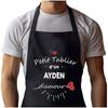 Tablier de cuisine - Ayoub d'amour - Noir - Impression bretonne - Coton résistant