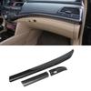 3pcs/Set Carbon Fiber Texture ABS Central Console Dashboard Strip Trim LHD Fit for Honda Accord 8th 2008 2009 2010 2011 2012