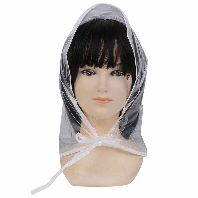 1 Stück Frisur schützen Regenhut Plastikhaube für Damen und Mädchen Transparent